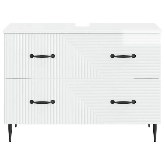 vidaXL Бял Плот без мивка Ш82xД41xВ58.5cm