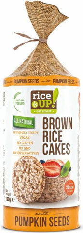 RiceUp Tort de orez Brown Rice Cakes Fără gluten 120gr