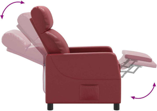 Πολυθρόνα Relax Κόκκινο 66x95x100cm