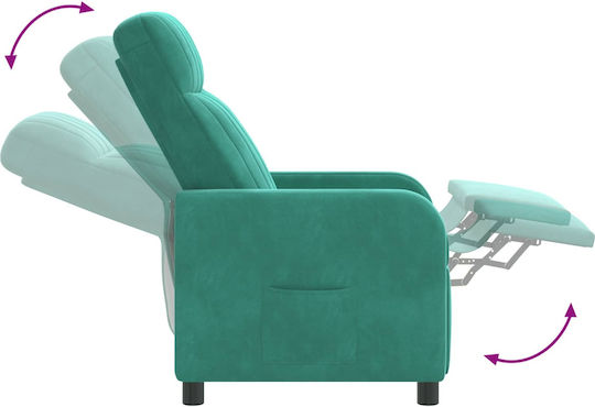 Scaun De Relax Velur Turcoaz 66x95x100cm