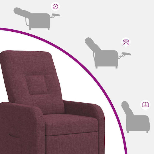 Relax Sessel mit Fußhocker Lila 66x95x100cm