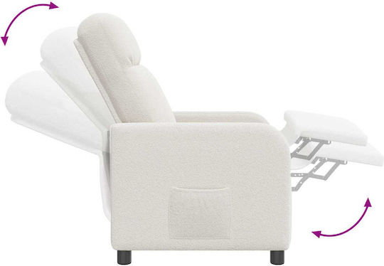 Πολυθρόνα Relax Κρεμ 66x95x100cm
