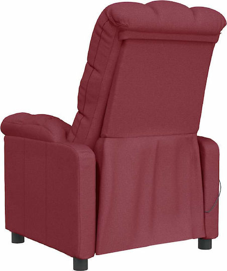 Relax Sessel Friseurwaschbecken mit Fußhocker Burgundisch 74x99x102cm