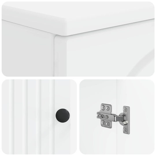 vidaXL Badezimmer Waschtisch-Einheit ohne Waschbecken M59.5xB31.5xH59cm Weiß