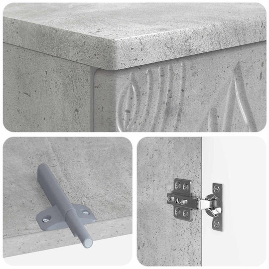 vidaXL Bathroom Vanity Unit Without Sink W59.5xD31.5xH59cm Concrete Grey