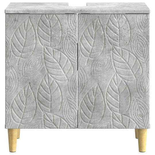 vidaXL Bathroom Vanity Unit Without Sink W59.5xD31.5xH59cm Concrete Grey