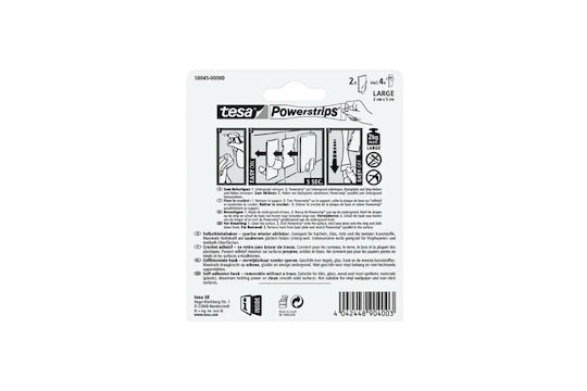 Tesa 58055-00004-20 Cârlige Cu Autocolant Din Plastic Argintii 2 Bucăți
