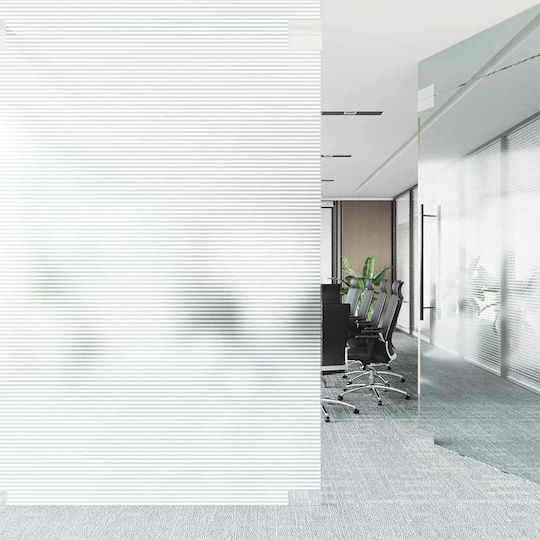 Vidaxl Самозалепващо Фолио За Прозорец Матирани Ивици 60 X 500 Cm Pvc