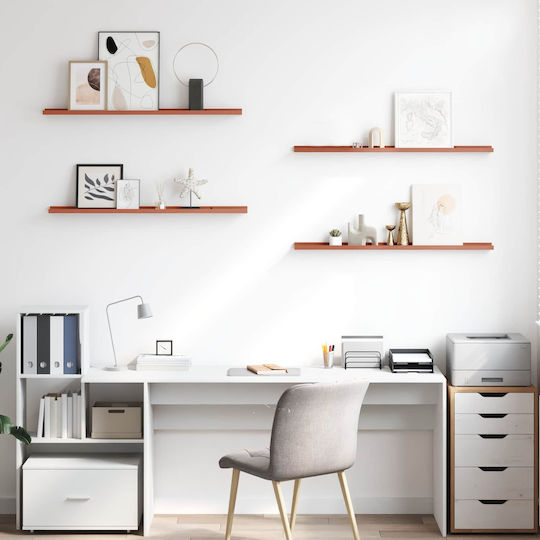 Red Wall Shelves 4 Pieces 100x9x3cm