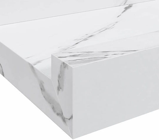 Ράφια Λευκά (2τμχ) 80x9x3εκ.