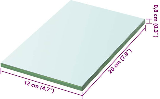 Ράφια Διάφανο (2τμχ) 20x12x0.8εκ.