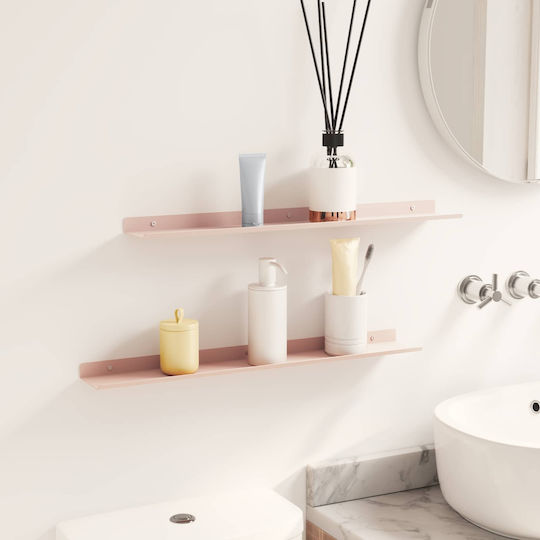 Pink Wall Shelves 2 Pieces 60x9x2.5cm