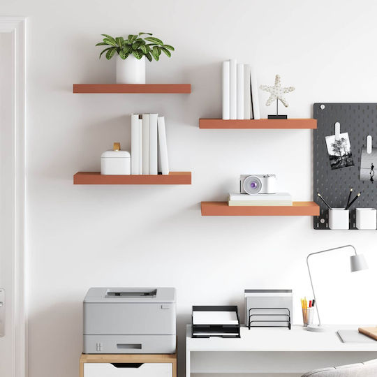 Red Wall Shelves 4 Pieces 50x23x4cm