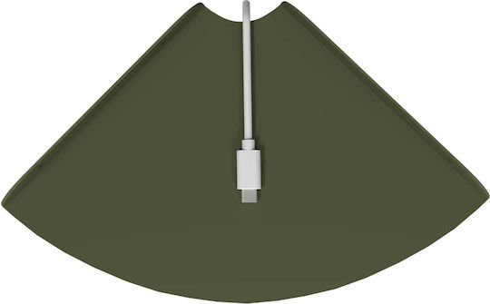 Floating Wall Shelves Olive Green Set of 4 Pieces 18x18x2cm