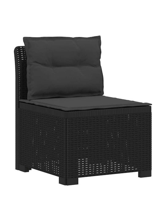 Canapea Trei Locuri De Exterior Din Rattan Cu Perne