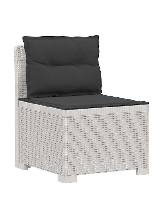 Canapea Tripost De Exterior Din Rattan Cu Perne