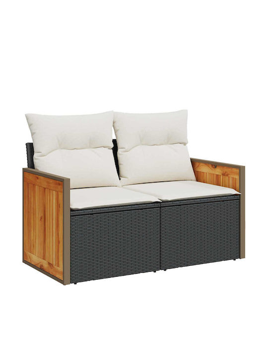 Canapea Cu Două Locuri De Exterior Din Rattan Cu Perne