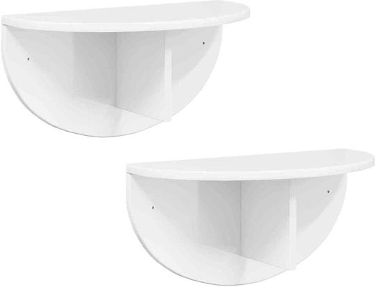 Нощни Шкафчета Дървени Бели 2 Бройки 48x24x24см