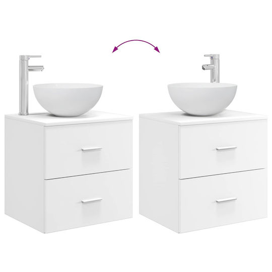 vidaXL Πάγκος χωρίς Νιπτήρα Μ49.5xΒ35xΥ63cm Λευκό