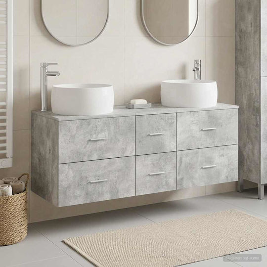 vidaXL Πάγκος χωρίς Νιπτήρα Μ49.5xΒ44.5xΥ66cm Γκρι Σκυροδέματος