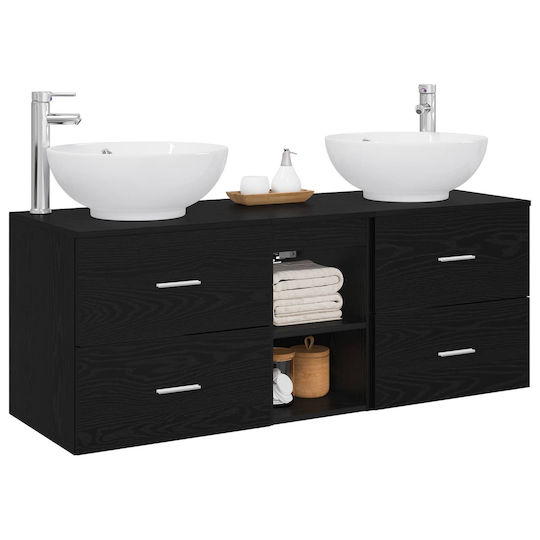 vidaXL Πάγκος χωρίς Νιπτήρα Μ49.5xΒ44.5xΥ65cm Μαύρο