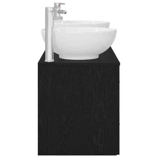 vidaXL Πάγκος χωρίς Νιπτήρα Μ49.5xΒ44.5xΥ65cm Μαύρο