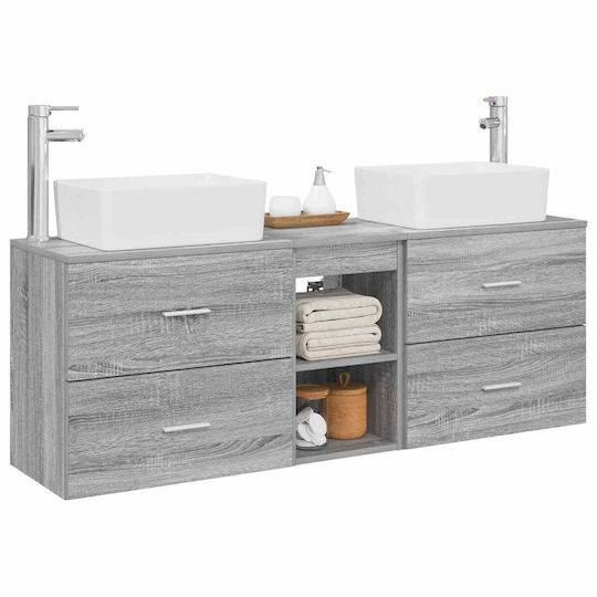 vidaXL Πάγκος χωρίς Νιπτήρα Μ53xΒ34.5xΥ63cm Γκρι Sonoma