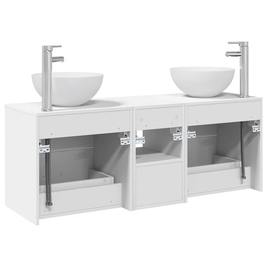 vidaXL Πάγκος χωρίς Νιπτήρα Μ49.5xΒ35xΥ63cm Λευκό