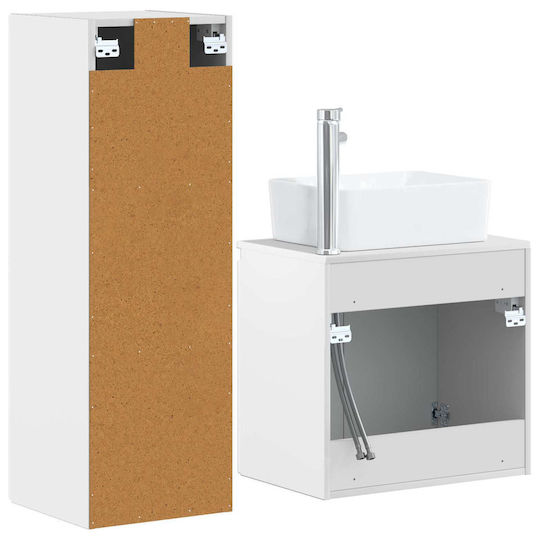 vidaXL Vanity Unit Without Sink W33xD34.5xH100cm White