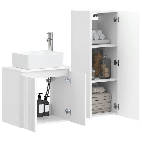 vidaXL Vanity Unit Without Sink W33xD34.5xH100cm White