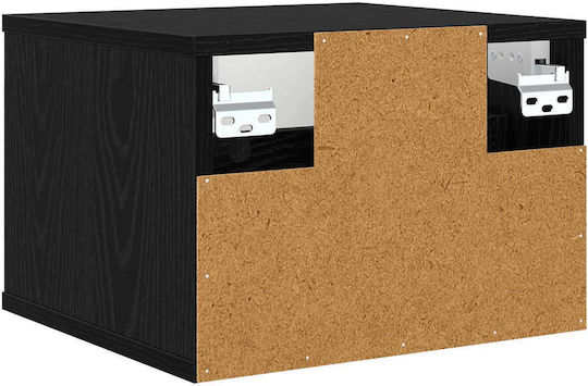 Nachttisch Holz Schwarz 36x33x25cm