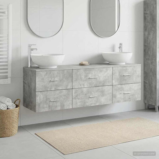 vidaXL Πάγκος χωρίς Νιπτήρα Μ49.5xΒ44.5xΥ65cm Γκρι Σκυροδέματος