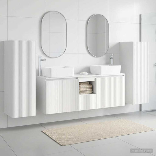 vidaXL Πάγκος χωρίς Νιπτήρα Μ33xΒ34.5xΥ100cm Λευκό