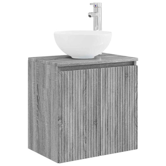 vidaXL Bathroom Vanity Unit Without Sink W49.5xD35xH63cm Grey Sonoma