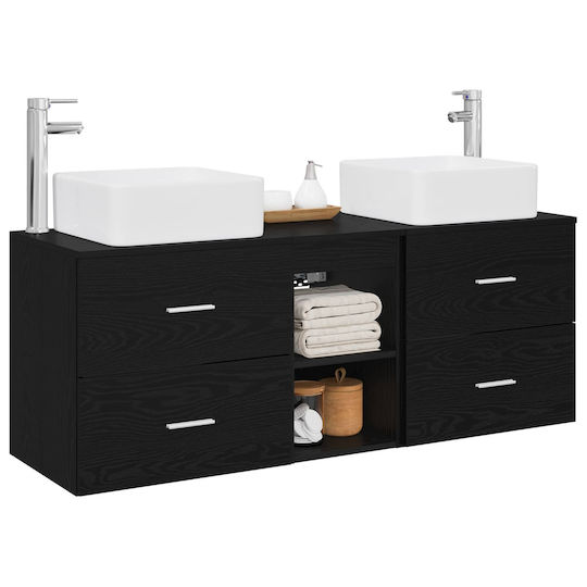 vidaXL Πάγκος χωρίς Νιπτήρα Μ49.5xΒ41xΥ63cm Μαύρη Δρυς
