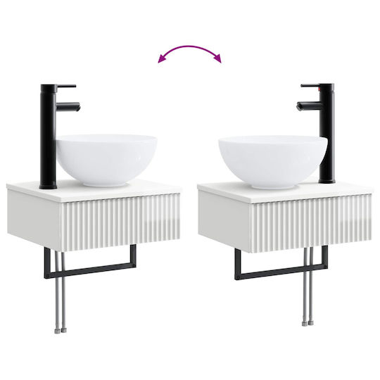 vidaXL Πάγκος χωρίς Νιπτήρα Μ33xΒ34.5xΥ100cm Λευκό