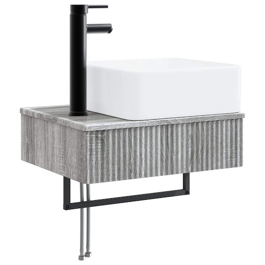 vidaXL Bathroom Vanity Unit Without Sink W53xD35xH39cm Grey Sonoma
