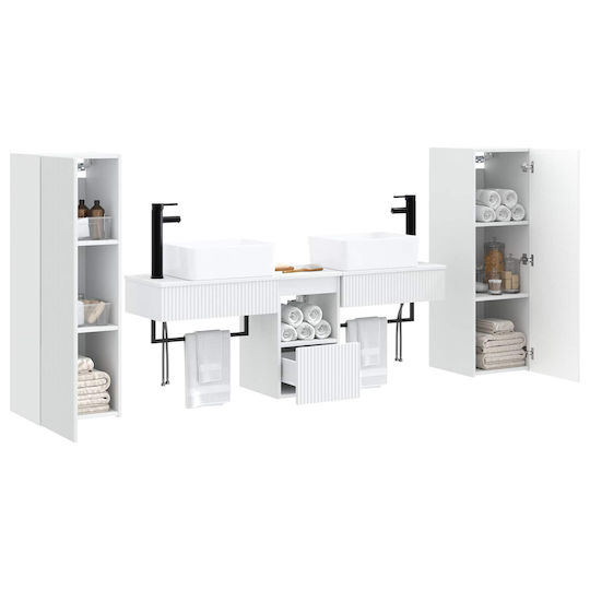 vidaXL Πάγκος χωρίς Νιπτήρα Μ33xΒ34.5xΥ100cm Λευκό