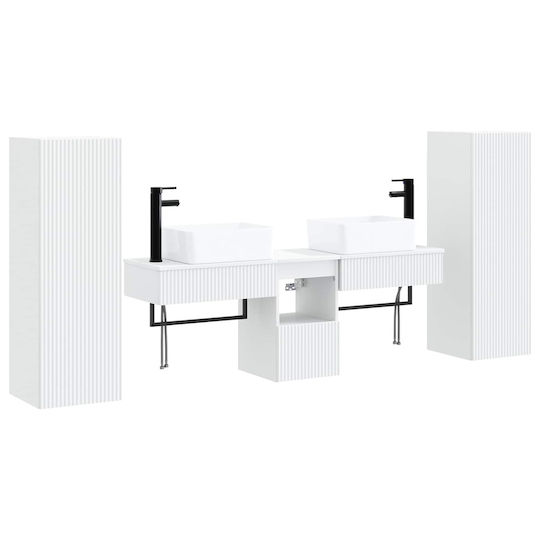 vidaXL Πάγκος χωρίς Νιπτήρα Μ33xΒ34.5xΥ100cm Λευκό