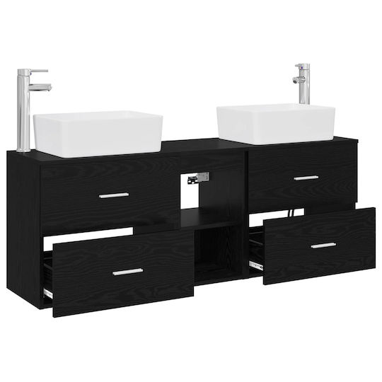 vidaXL Πάγκος χωρίς Νιπτήρα Μ53xΒ34.5xΥ63cm Μαύρο