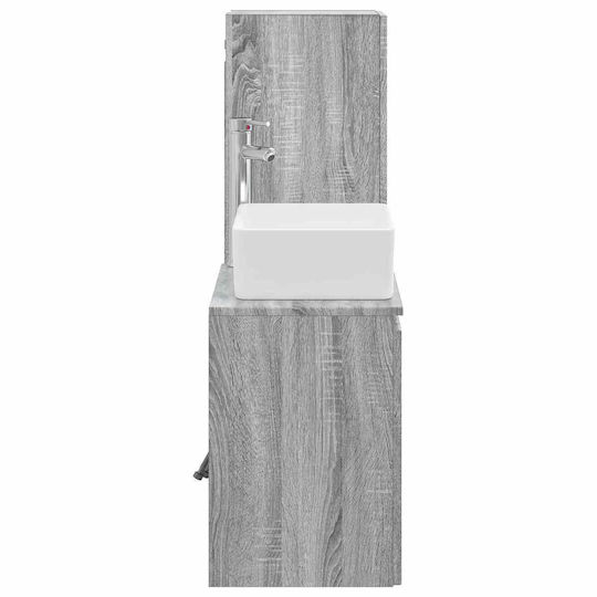vidaXL Плот Без Мивка Ш33xД34.5xВ100cm Сив Сонома