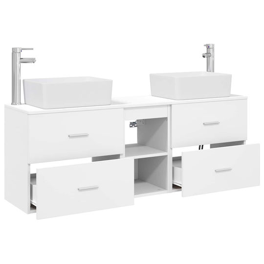 vidaXL Πάγκος χωρίς Νιπτήρα Μ53xΒ34.5xΥ63cm Λευκό
