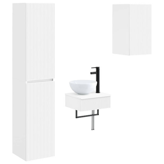 vidaXL Dulap de baie fără lavoar L33xA34.5xÎ160cm Alb