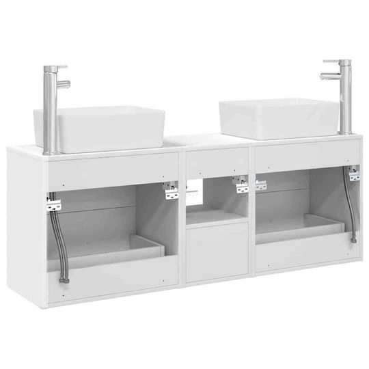 vidaXL Πάγκος χωρίς Νιπτήρα Μ53xΒ34.5xΥ63cm Λευκό