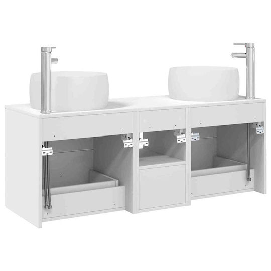 vidaXL Πάγκος χωρίς Νιπτήρα Μ49.5xΒ44.5xΥ66cm Λευκό