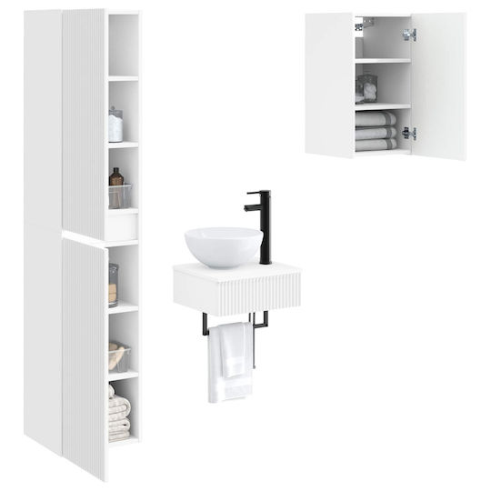 vidaXL Dulap de baie fără lavoar L33xA34.5xÎ160cm Alb