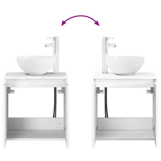 vidaXL Πάγκος χωρίς Νιπτήρα Μ33xΒ34.5xΥ100cm Λευκό