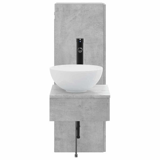vidaXL Пейка без Мивка М33xД34.5xВ100cm Сив Бетон
