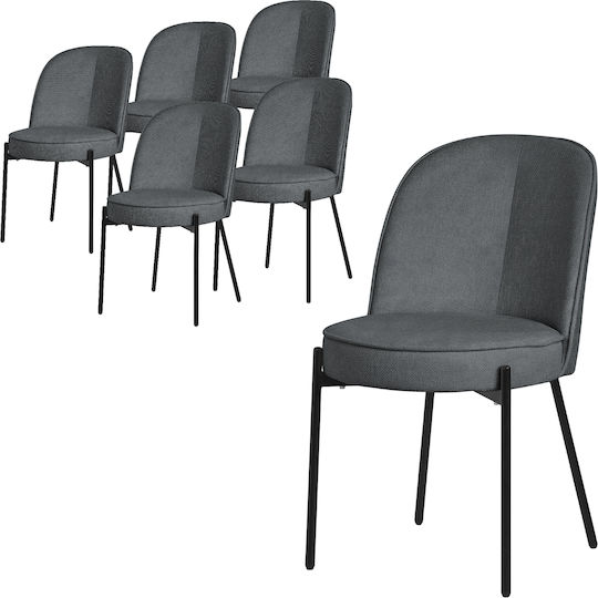Ess- und Küchenstühle 50x63x83cm 6 Stück Grau Ess- und Küchenstühle 50x63x83cm 6 Stück Grau