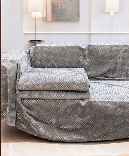 Linea Home Rafles Τετραθέσιου Καναπέ Π180xΜ320cm Γκρί